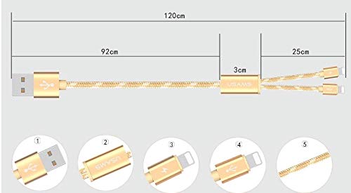 Usams 2 in1 cable lightning lightning