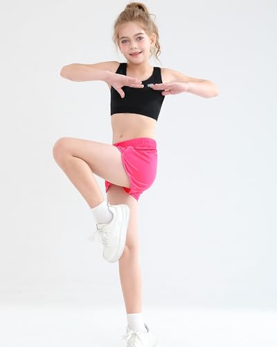 Image of Angel season Girls Board Shorts UPF 50+ Quick Dry Swimsuit Shorts Kids Breathable Bathing Suit Shorts Size 7-14