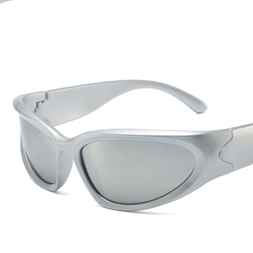 Y2K Sunglasses Wrap Around Womens Futuristic Sunglasses Oval Fashion Sport Shades Sun Glasses2