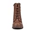 Soda Malia Round Toe Stacked Lug Heel Lace Up Ankle Booties (Cognac Pu, us_footwear_size_system, adult, women, numeric, medium, numeric_7)
