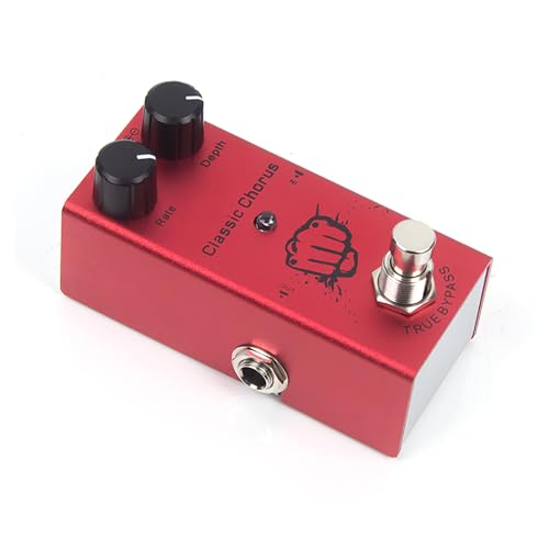 Classic Chorus Guitar Effects Pedal - Crisp 12-String Tone, True Bypass, Aluminum Body, DC 9V Power...