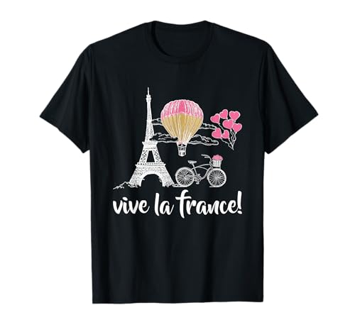 Vive La France Tour Eiffel Ville Culture Homme Femme Cadeau T-Shirt