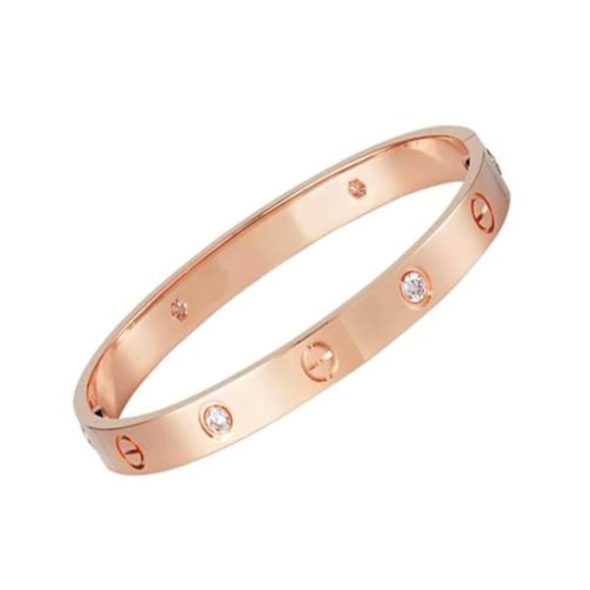 Stylish Stainless Steel Bangle Bracelet (Rose Gold)