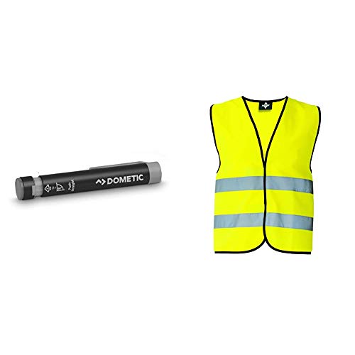 DOMETIC Gas Checker GC 100 Gasflaschen-Füllstandsmesser & Korntex KXVWGXL Warnweste Standard - schwarzer Saum, gelb, XL