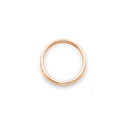 Solid 14k Rose Gold 2mm Plain Classic Wedding Band Ring2