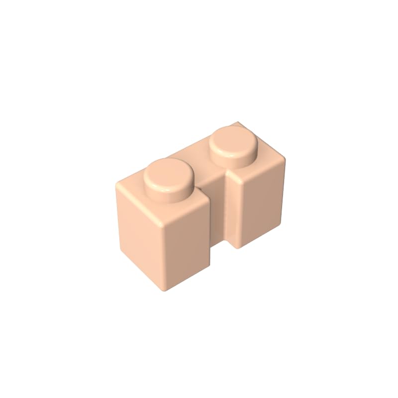 Gobricks 4216 Hinge Brick Brick Special 1x2 with Groove 50 Pieces GDS-798 Compatible with Lego Building Blocks Color:Light Nougat — image 1