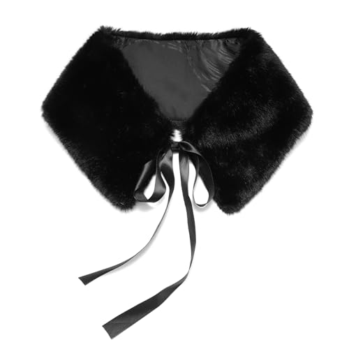 SUNDSGT Faux Fur Collar Scarf Women's Faux Fur Neck Warmer