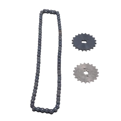 Jeu de chaînes 420 pour réparer une transmission usée de moto et pignon arrière 20T