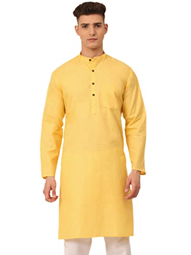 Image of Jompers Men's Cotton Ethnic Solid Kurta.