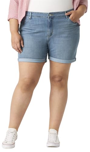 Levi Strauss Signature Gold Women's Mid Rise 5" Shorts (Available in Plus), (New) Italian Summer, 16 Plus - image 1