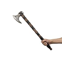 LOOYAR PU-Schaum Wikinger Alter Mittelalter Handaxt Waffe Spielzeug Erwachsene Spielzeug für Berserker Soldat Krieger Kostüm Kampfspiel Halloween Cosplay LARP