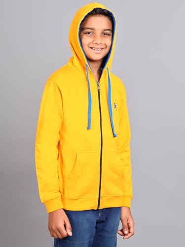 Image of ZION Hoodies for Boys - Cotton Hoodies Sweatshirt with Zipper | Solid & Regular Fit with Embroidery | Long Sleeve | for Every Occasion | Multiple Sizes & Colors (Pack of 1)