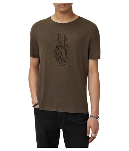 T-shirt Cording Peace Tee Homme en coton premium à col rond