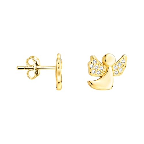 Pierre de zircon boucles d'oreilles ange argent 925 femme Sofia Milani