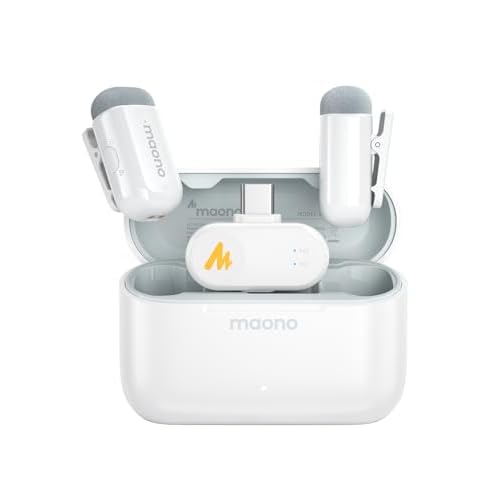 MAONO Wave T1 Mini Wireless Lavalier Mic for iPhone/Android
