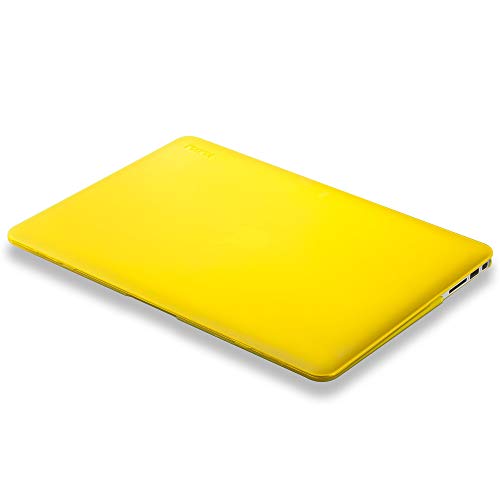Kuzy MacBook Air 13 inch Case A1466 A1369 for Older Version 2017 2016 2015 Soft Touch Hard Shell Cover Compatible with Apple MacBook Air 13.3 inch, Yellow