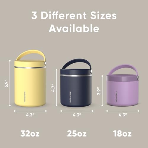 Image of Hydrapeak 25oz Stainless Steel Vacuum Insulated Food Jar | Kids Jar for Hot Food and Cold Food, Wide Mouth Leak-Proof Soup Jar for Adults, 10 Hours Hot and 16 Hours Cold (Stone)