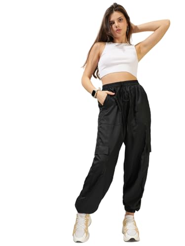 Image of KOTTY Women's High Rise Relaxed || Straight || Joggers Fit Cargo's for Pants || Trousers