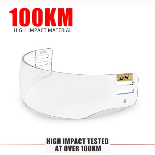 GY Hockey Visor Youth Hockey Helmet Half Face Visor Adult Hockey Face Mask Visor Inside Anti-Fog Outside Anti-Scratch/CE Certified