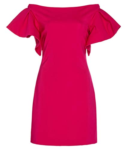 red knee length dress Red Printed Chiffon Knee-Length Dress