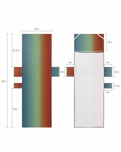 Turquoise Rust Red Beach Lounge Chair Towel Cover, Soft Chaise Lounge Towel with Side Pockets Patio Pool Chairs Cover for Beach/Pool Sunbathing 29x85 Abstract Gradient Modern Geometric Minimalist