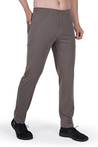 Image of Trackpants for Men - Regular Fit, Cotton Hoisery, Ultra Soft, Comfortable, Lightweight, Ziper Pockets, Front Zip, Back Pocket, Solid Mnimal