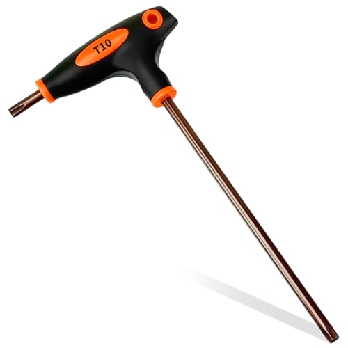 MCSDFN T10 Torx Screwdriver Anti Tamper Proof Torx Key S2 Steel T-Handle Dual End Wrench for Home Repair and Mechanical Maintenance