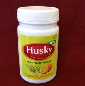 Image of HUSKY 100% Natural Isabgol - Psyllium Husk Powder - 100gm| 2 Pack | Orange Flavour | Effectively Relieves Constipation | Fibre Supplement For Digestion