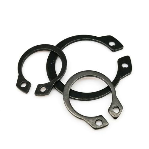Lkq-������ M3 To M40 GB894 304 Stainless Steel Black 65mn Manganese Steel C Type External Circlip Retaining Clip Ring For Shaft, ����