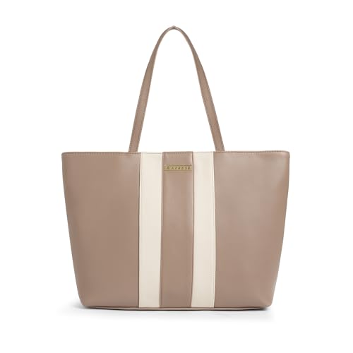 Image of Caprese Evelyn 15.6-Inch Laptop Compatible Large Tote Bag for Women | Stylish, Durable, and Spacious with Multiple Compartments, Back Zipper Pocket for Work, Travel, and Everyday Use