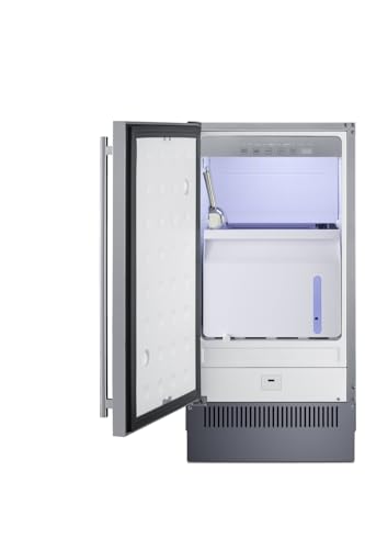 Fabricadora de hielo clara Summit 18" 60 lb acero inoxidable miniatura 4