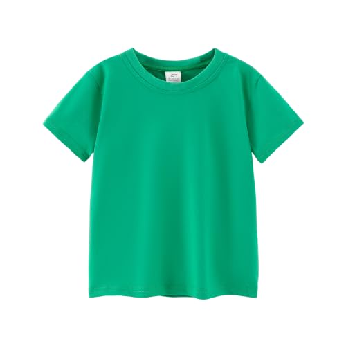 Image of Kids T Shirt Short Sleeve Crewneck Tee for Toddler Boys and Girls Cotton Basic Summer Top 2-6 Years