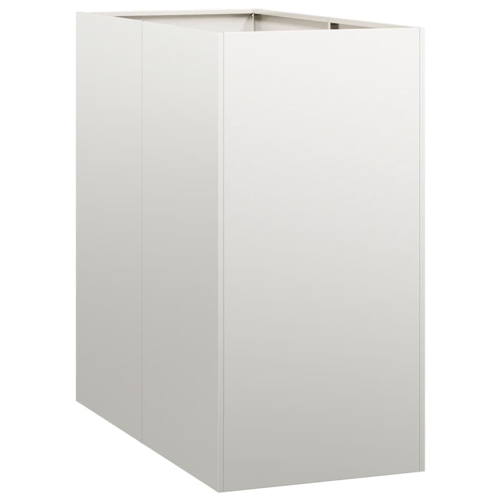 Hothingwell Ogrodnik ze stali nierdzewnej 40 x 80 x 80 cm | Otwarte dno do drenażu, wzmocnienia wsporników wewnętrznych, do użytku zewnętrznego, ogrodu, balkonu