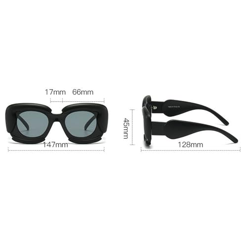 COTIA Unique Square Sunglasses Women Men Fashion Inflated Thick Frame Personality Design Y2K Punk Sun Glasses Eyewear4