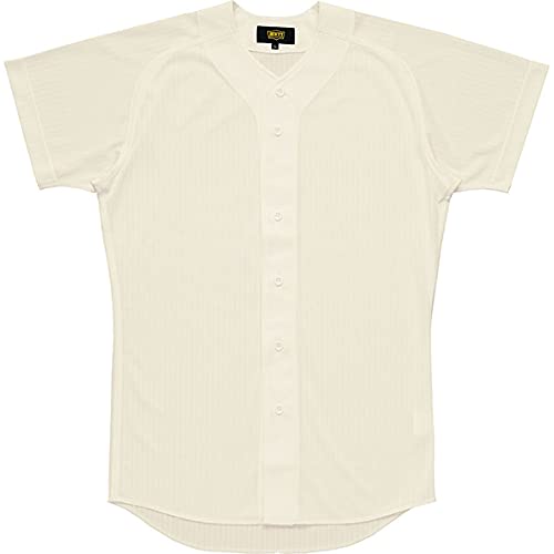 ZETT(ゼット) 野球 ユニフォーム メッシュ プルオープン シャツ クロスストライプメッシュ BU503 アイボリー(3100) 2XO