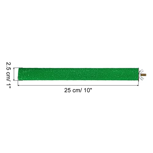 PATIKIL 1x10" Bird Paw Grinding Stick, Bird Wood Perch Stand Cage Accessory for Small Bird Parrot LoveBird Parakeet Cockatiel, Green - Image 2