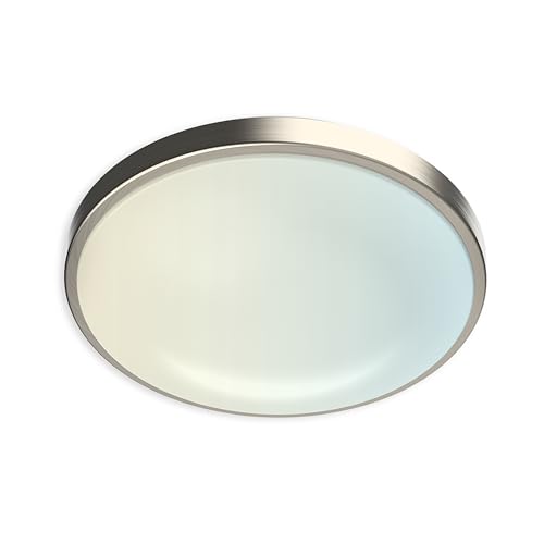 11" LED Flush Mount Ceiling Light Brushed Nickel Dimmable Adjustable