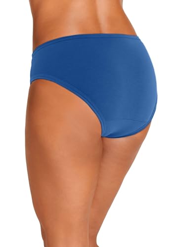 Image of Jockey Women's Underwear Plus Size Elance Bikini - 3 Pack, Marina Blue /Simple Scatter Dot /Simple Spring Bouquet, 8