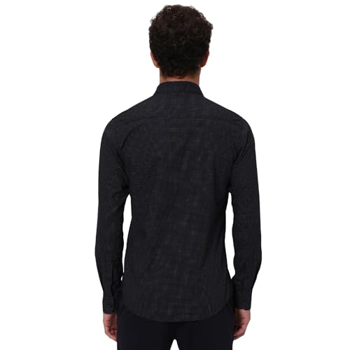 Image of MUFTI Men's Printed Slim Fit Cotton Casual Shirt with Spread Collar & Full Sleeve(Also Available in Plus Size) |Cotton Casual Shirt for Men | Casual Shirt for Men