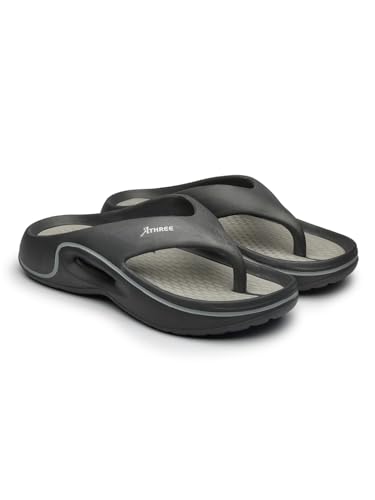 Image of ATHREE Slippers for Man Chappal Daily use Casual Slipper for Mens | Flip Flops for Men | Stylish Gents Sleeper Lightweight & Comfortable Pack of 1