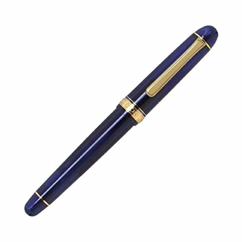 platinum fountain pen 3776 century soft fine point chartres blue pnb-15000-51-sf with kanji love sticker