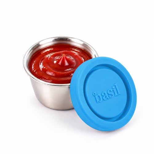 Image of Basil Stainless Steel 1 Compartment Sauce & Chutney Container 50ml
