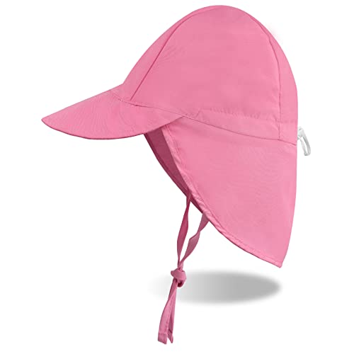 Momoshe Sonnenhut Mädchen Schirmmütze Baby 6-24 Monate Sommermütze Junge Rosa Nackenschutz Uv Schutz 50 Mütze Kinder Schnelltrocknend Sommer 44-48 Cover