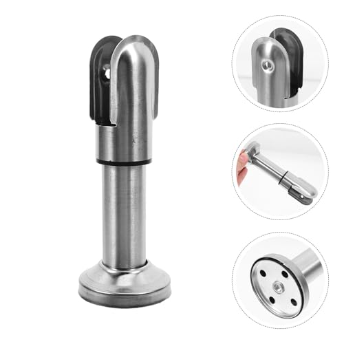Supports de cloison pour toilettes publiques en inox argenté 12-18mm - 4