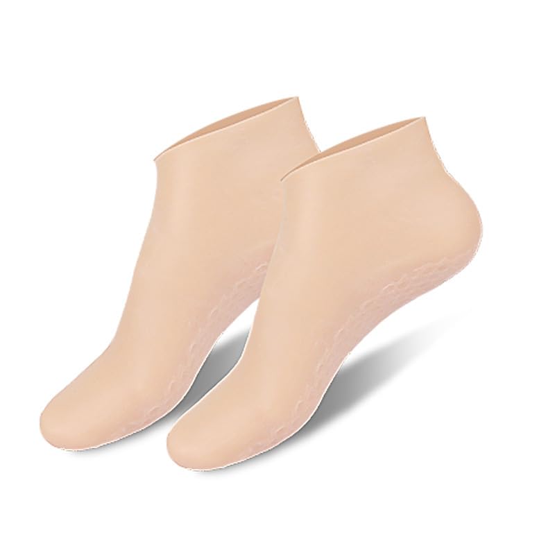 RooRuns Silicone Socks for Dry Cracked Feet, Silicone Moisturizing Socks for Women, Foot Care Silicone Socks