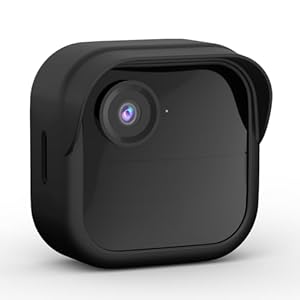 AZURAOKEY Silikon-Schutzhülle für Blink Outdoor 4 (4. Generation), wetterfest, Krempendesign, kratzfest, für Blink Outdoor 4 Smart Überwachungskamera, Schwarz, 1 Stück