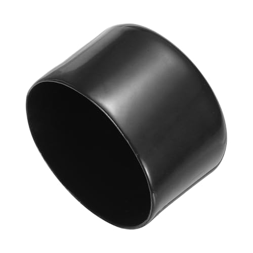 Image of uxcell 2pcs Rubber End Caps 63mm(2 1 /2 Inch) ID x 40mm(1 9 /16 Inch) H Vinyl Round Tube Bolt Cap Cover Screw Thread Protectors Black, 40mm Height