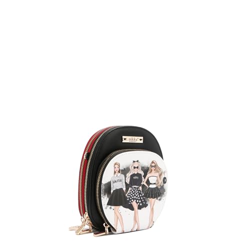 Nicole Lee NIKKY Multi-Pocket Small Crossbody Bag, Vegan Leather (TRIO)3