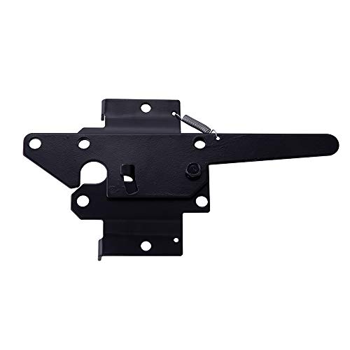 Home Master Hardware Wood Gate Hardware Set - Heavy Duty 8" Decorative Strap Hinges And Spring Loaded Latch Gate Kit With Screws For Outdoor Fence Swing Gate Black Finish #TOP7