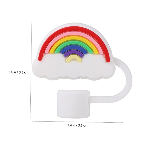 Capuchons de paille en silicone dessin animé pour tasses et gobelets - 8